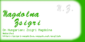 magdolna zsigri business card